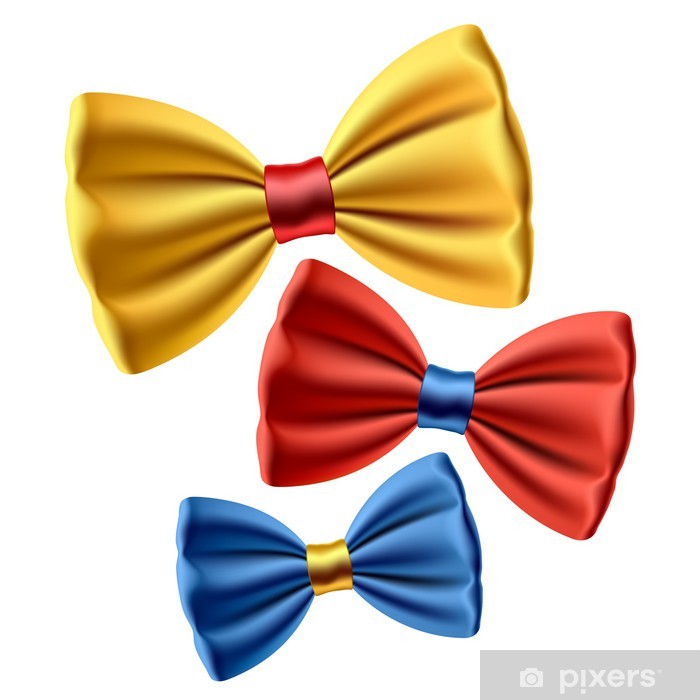 700x700 Set Of Colored Bow Ties Vector Sticker