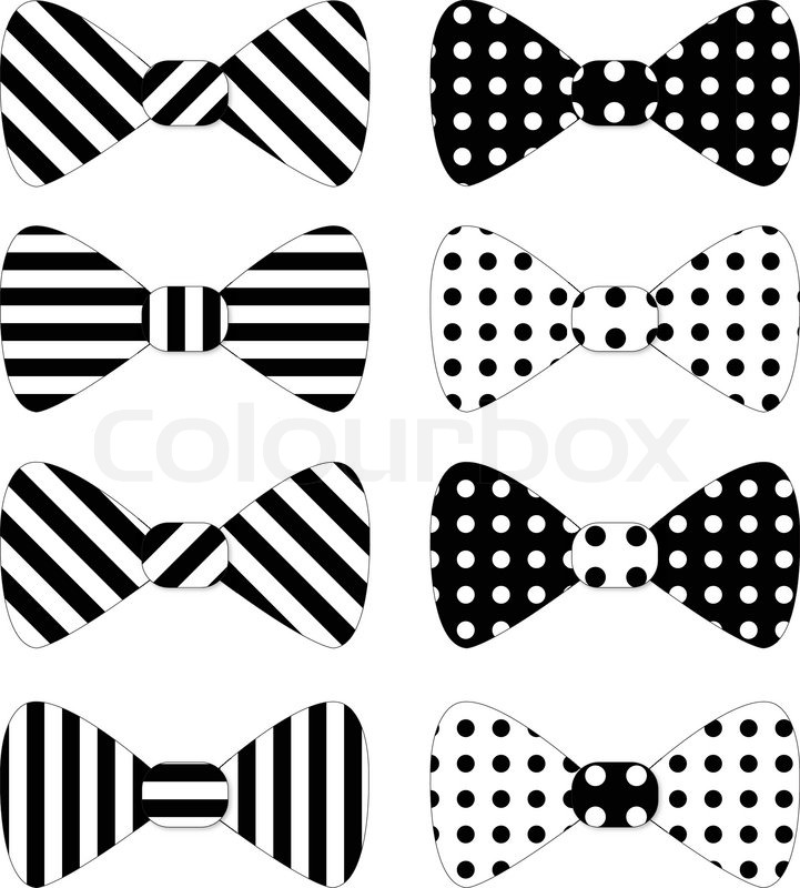 721x800 Set Of Red Vector Bow Ties Stock Vector Colourbox