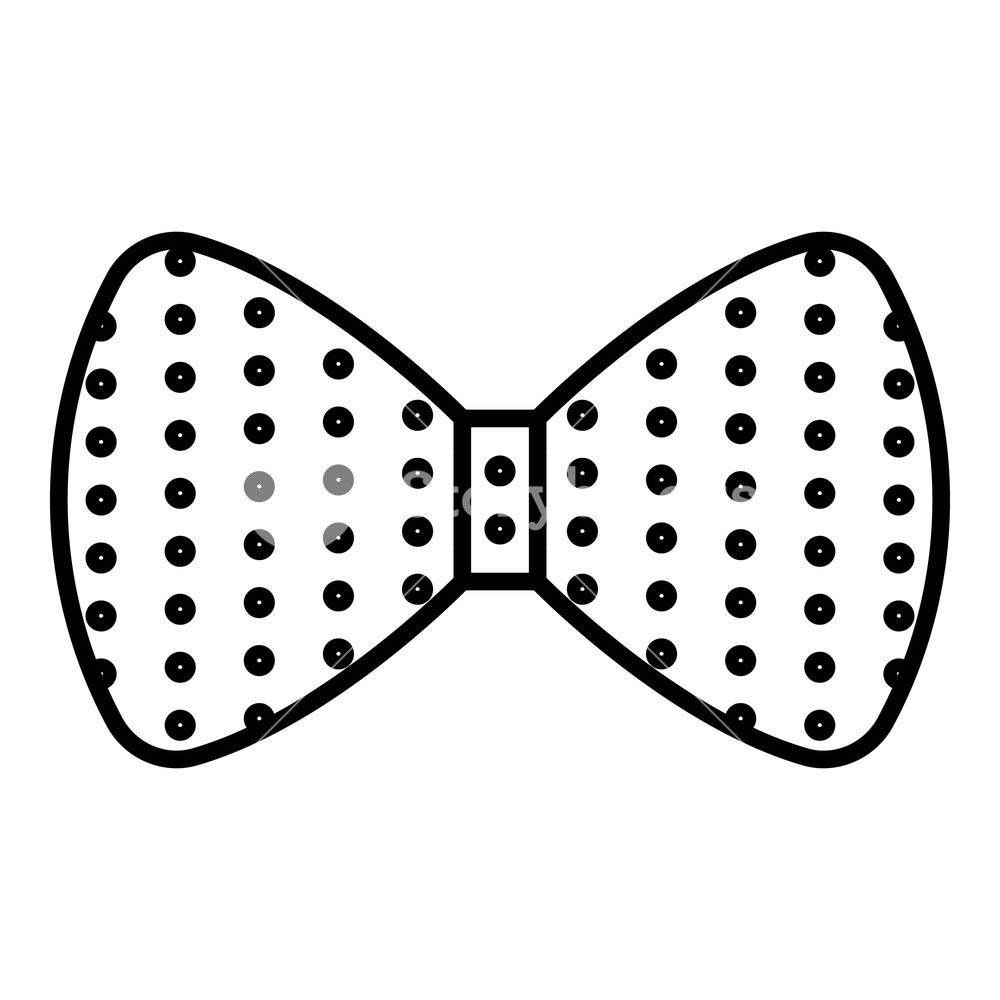 1000x1000 Dotted Bow Tie Icon Outline Dotted Bow Tie Vector Icon For Web