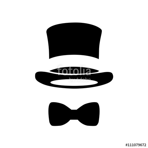 500x500 Top Hat And Bow Tie Vector Illustration Stock Image And Royalty