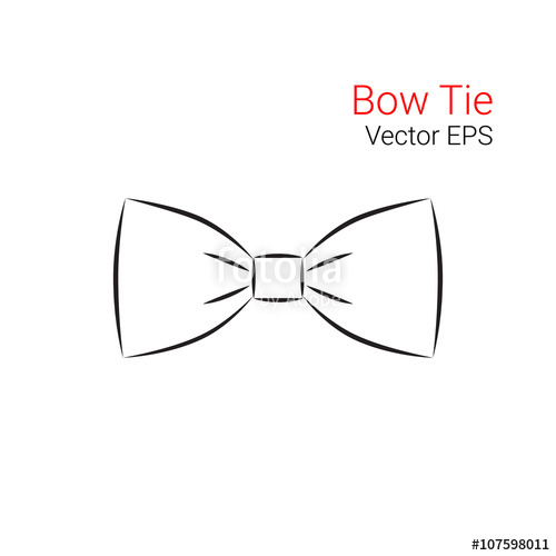 Bow Tie Vector Flat Icon Line Style, Isolated On White Background 500x500 Bow Tie Vector Flat Icon Line Style, Isolated On White Background