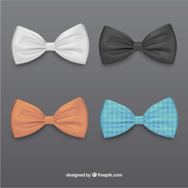 626x626 Colored Bow Ties Vector Free Download
