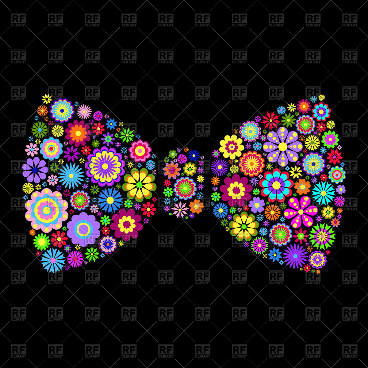 Floral Bow Tie Vector Image Of Design Elements Kiyanochka 1200x1200 Floral Bow Tie Vector Image Of Design Elements Kiyanochka