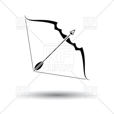 400x400 Bow And Arrow Icon On White Background Vector Image Of Objects