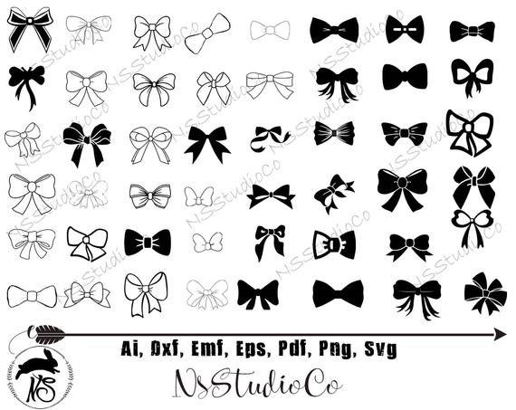 570x453 Bow Bow Vector Bow Stencil Vector Bow Stencil Etsy