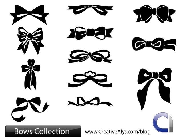 Bow Vector at Vectorified.com | Collection of Bow Vector free for ...