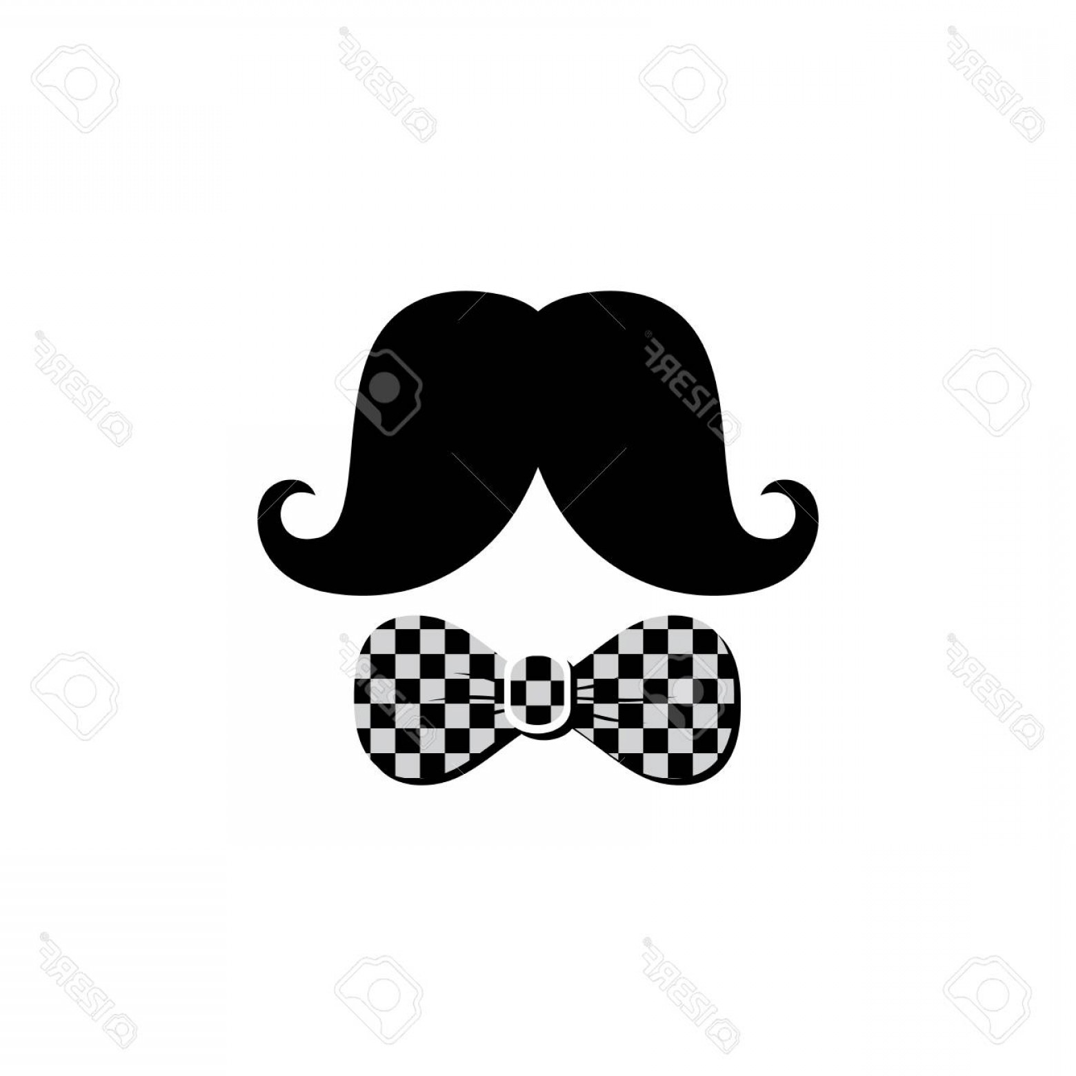 Photostock Vector Mustache Bow Tie Theme Vector Art Illustration 1560x1560 Photostock Vector Mustache Bow Tie Theme Vector Art Illustration