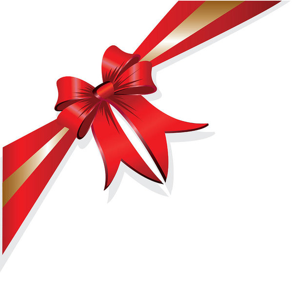 Red Ribbon And Bow Vector Art Print 599x631 Red Ribbon And Bow Vector Art Print