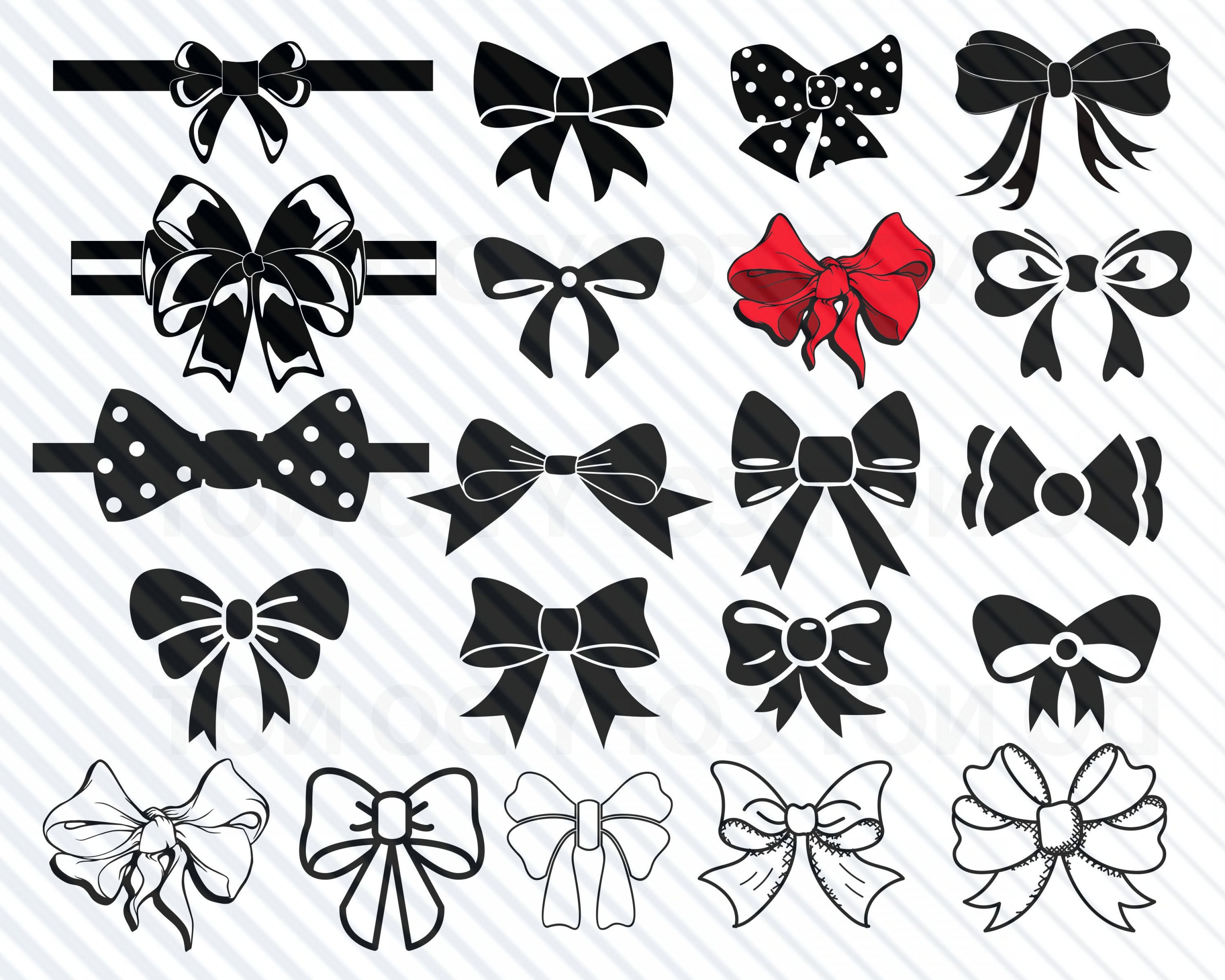 Bow Vector Art at Vectorified.com | Collection of Bow Vector Art free ...