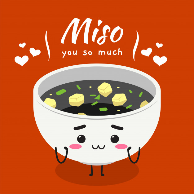 626x626 A Cute Mascot Of White Bowl Of Miso Soup Vector Illustration
