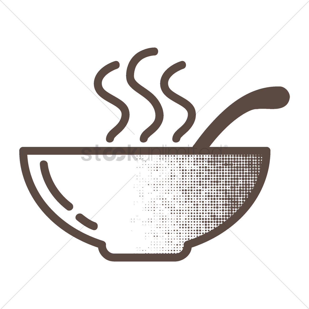 1300x1300 Bowl Of Soup Vector Image