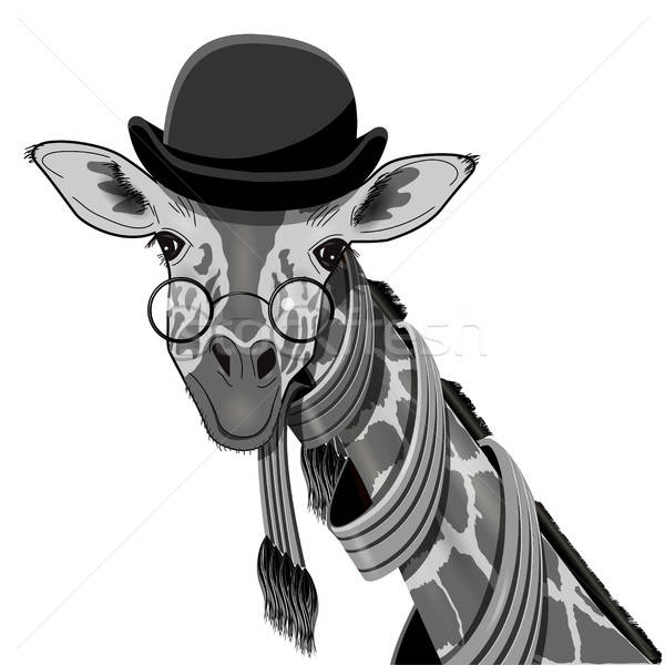 Giraffe In Bowler Hat Vector Illustration Brux 600x600 Giraffe In Bowler Hat Vector Illustration Brux