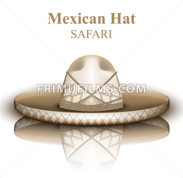 Mexican Hat Vector Realistic Detailed Illustration Frimufilms 616x600 Mexican Hat Vector Realistic Detailed Illustration Frimufilms