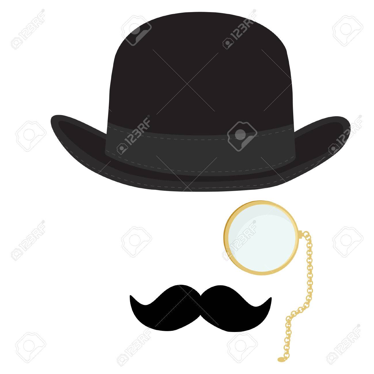 Monocle Clipart Bowler Hat 1300x1300 Monocle Clipart Bowler Hat