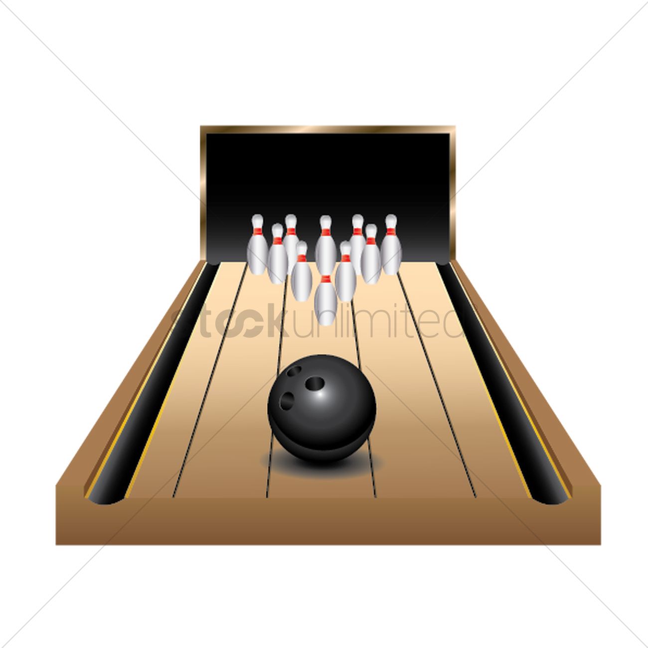 Bowling Alley Vector Image 1300x1300 Bowling Alley Vector Image