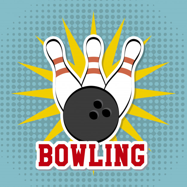 626x626 Bowling Design Over Dotted Background Vector Illustration Vector