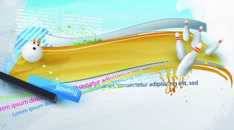 820x458 Free Elegant Abstract Bowling Lane Background Vector