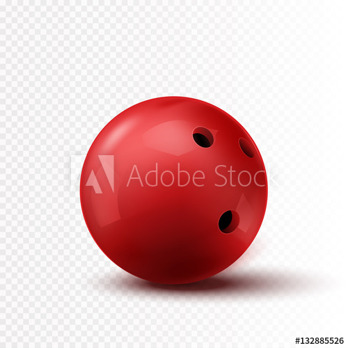 500x500 Red Bowling Ball Isolated On Transparent Background Vector
