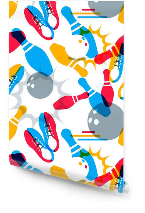 477x700 Vector Bowling Seamless Pattern Abstract Multicolor Background