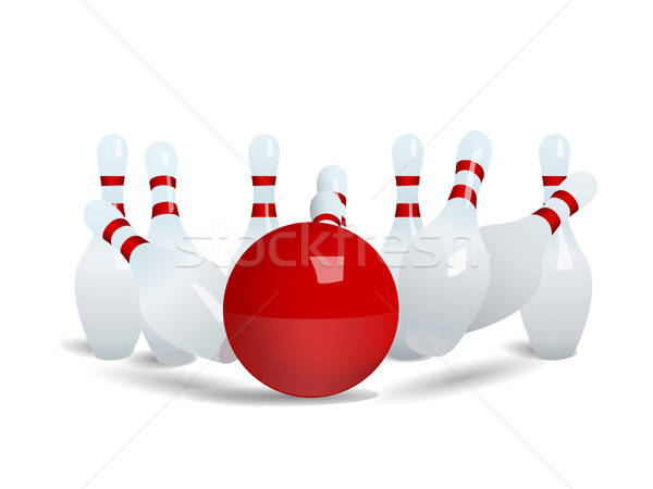 600x450 Bowling Ball Crashing Into The Pins Vector Illustration Ilona