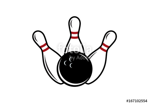 Bowling Ball And Pins Vector at Vectorified.com | Collection of Bowling ...