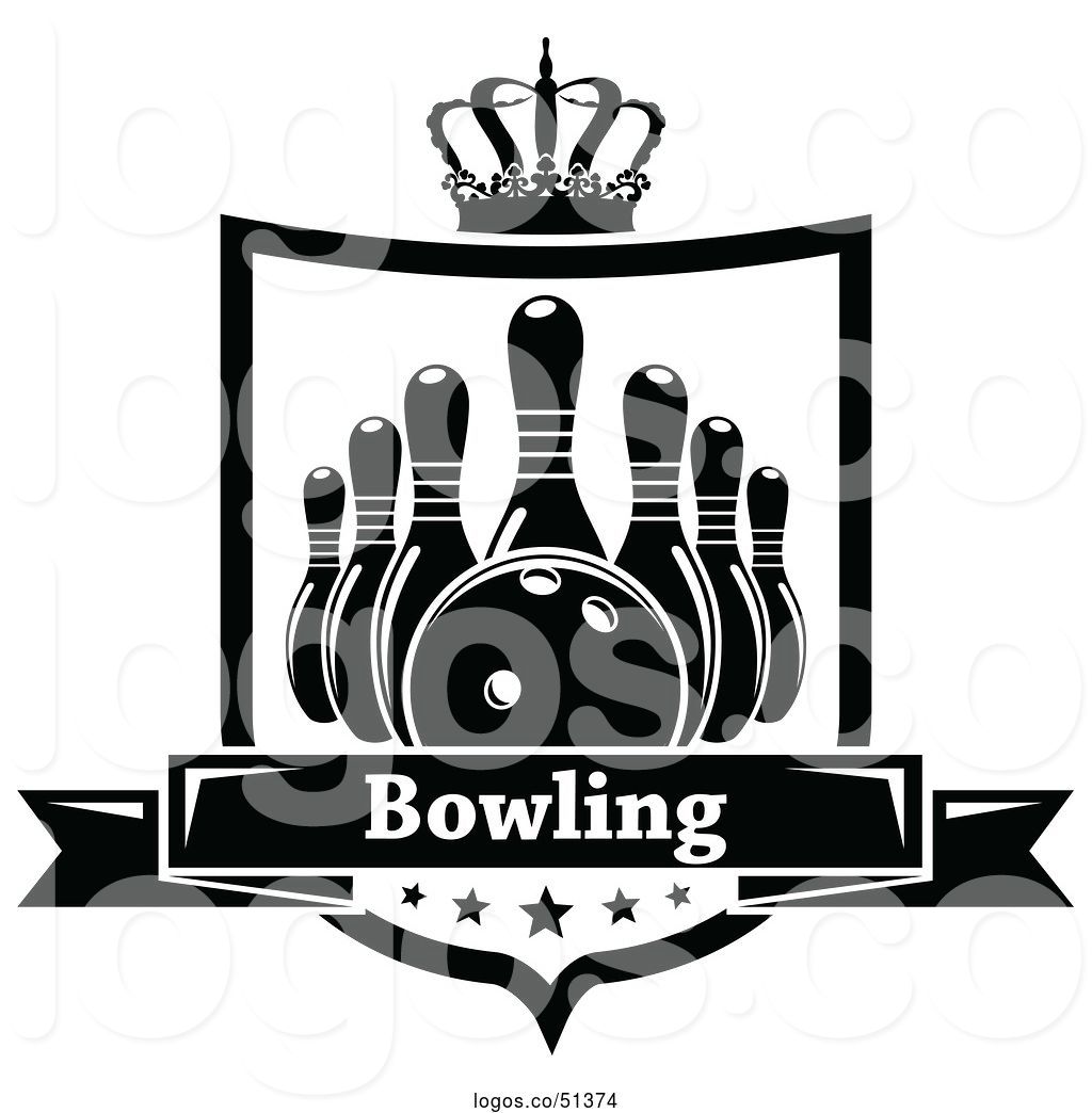 1024x1044 Logo Of Black And White Bowling Ball And Pins In A Shield