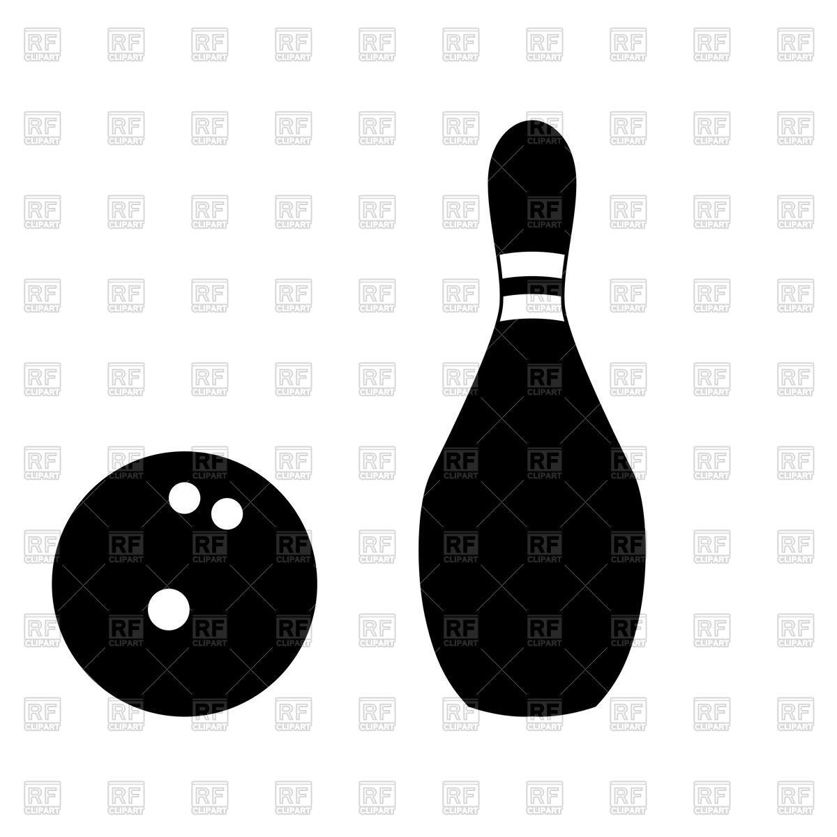 1200x1200 Pin And Bowling Ball Black Color Icon Vector Image Of Icons