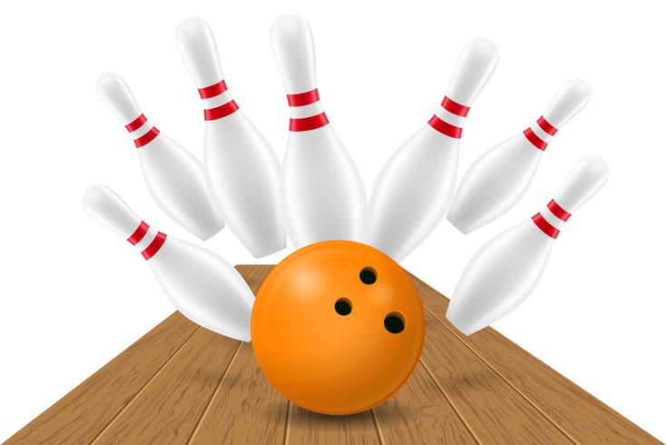 735x490 Bowling Ball And Pin Vector Illustration