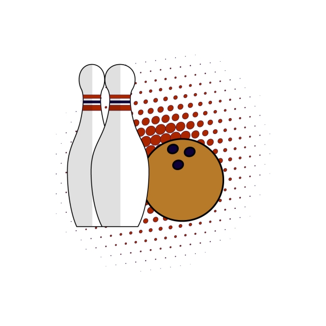 640x640 Bowling Ball With Pins, Ball, Sport, Red Png And Vector