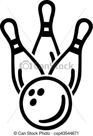 324x470 Bowling Pins Ball Vectors Illustration