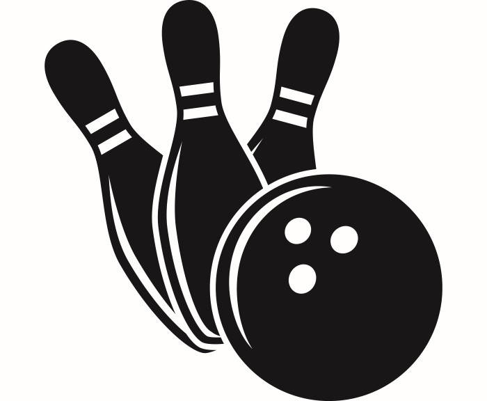 700x576 Collection Of 'bowling Pins Silhouette' Download More Than