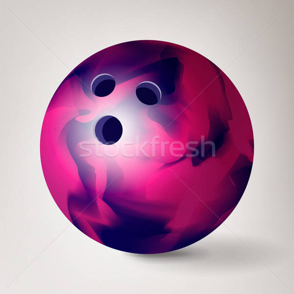 600x600 Bowling Ball Vector Realistic Illustration Shiny And Clean