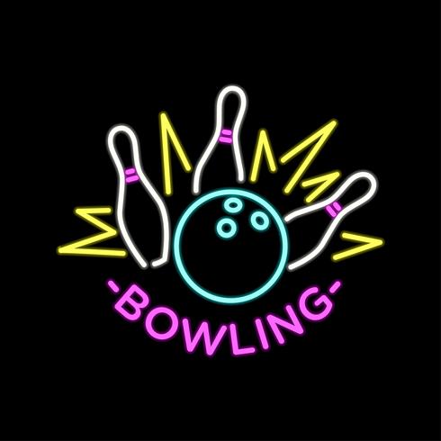 490x490 Neon Bowling Vector