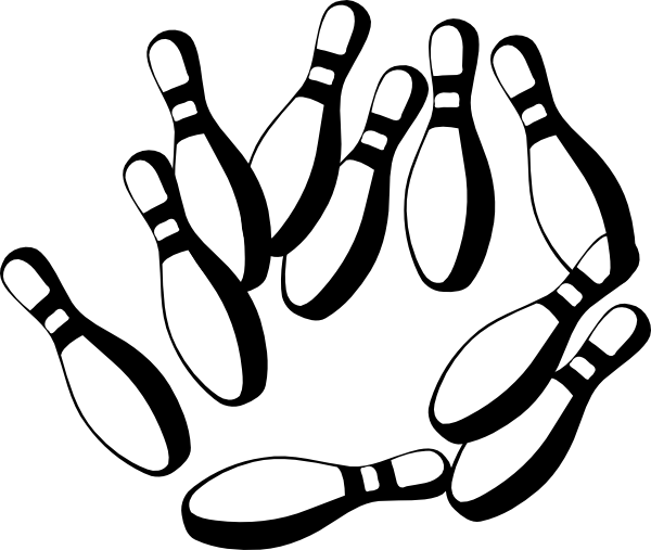 600x507 Bowling Pins Clip Art