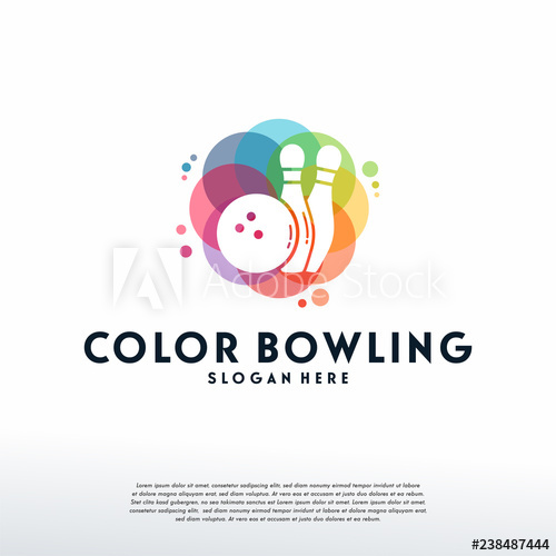 Colorful Bowling Logo Vector, Sport Logo Designs Template, Design 500x500 Colorful Bowling Logo Vector, Sport Logo Designs Template, Design