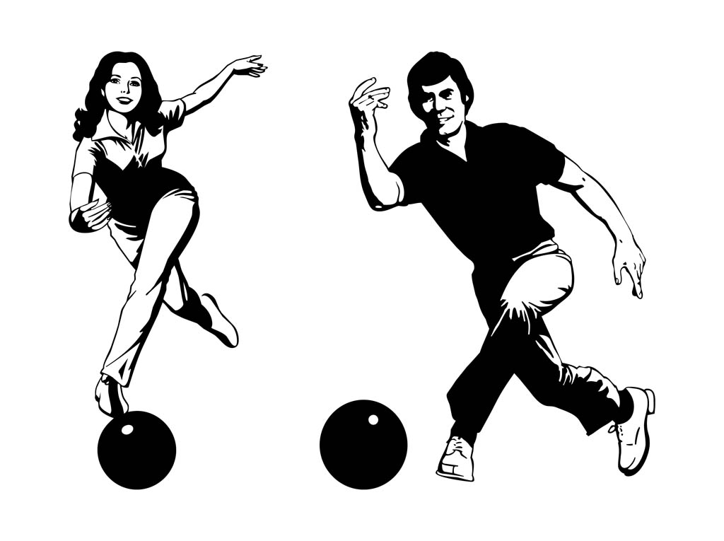 Smiling Bowling Players Vector Art Graphics 1024x765 Smiling Bowling Players Vector Art Graphics