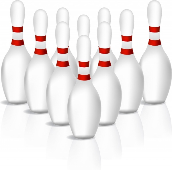 Bowling Pins Free Vector In Adobe Illustrator 600x596 Bowling Pins Free Vector In Adobe Illustrator
