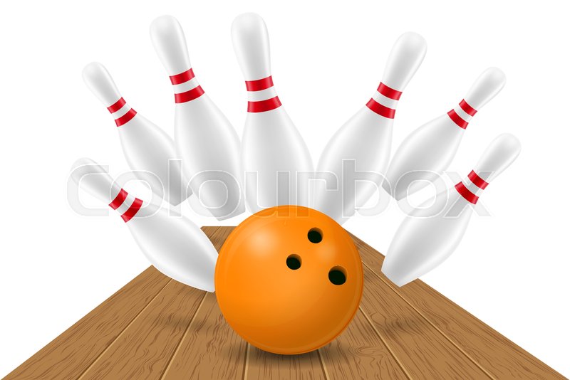 Bowling Ball And Pin Vector Stock Vector Colourbox 800x534 Bowling Ball And Pin Vector Stock Vector Colourbox