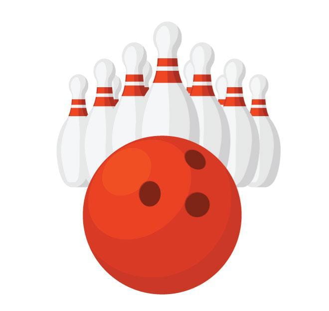 Bowling Ball And Pins Vector Illustration Free 660x624 Bowling Ball And Pins Vector Illustration Free
