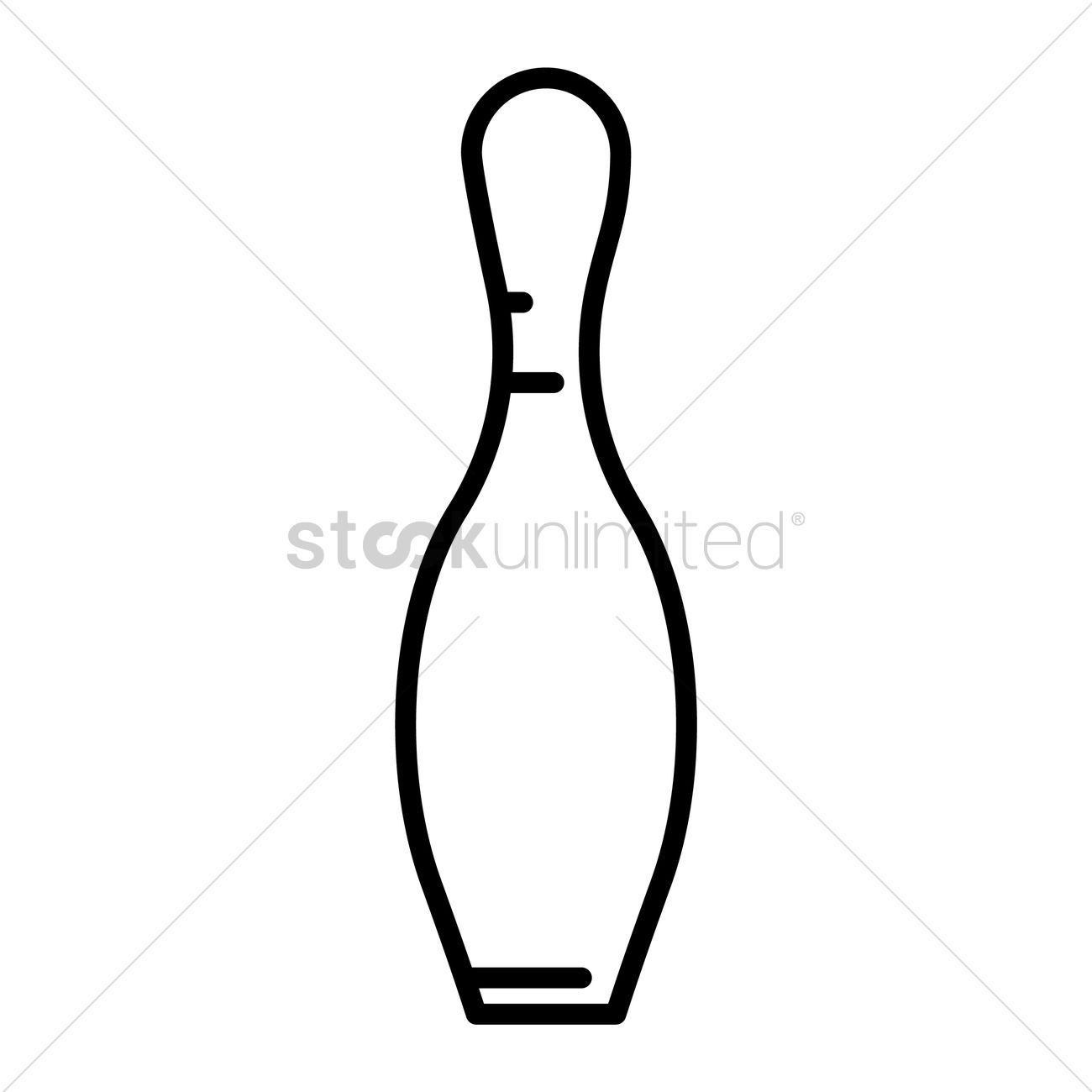 Bowling Pin Vector Image 1300x1300 Bowling Pin Vector Image