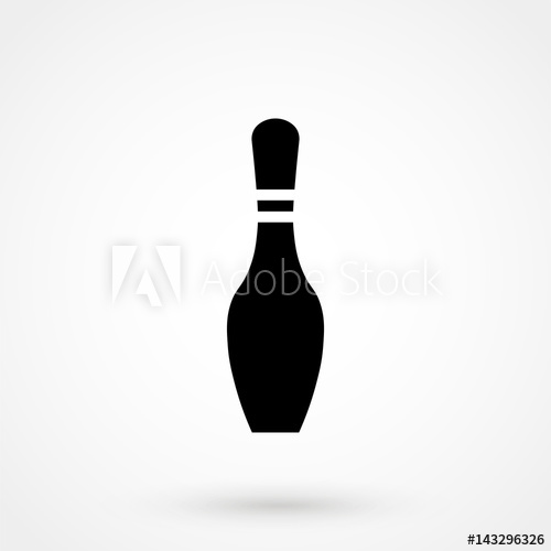 Bowling Pin Vector Icon 500x500 Bowling Pin Vector Icon