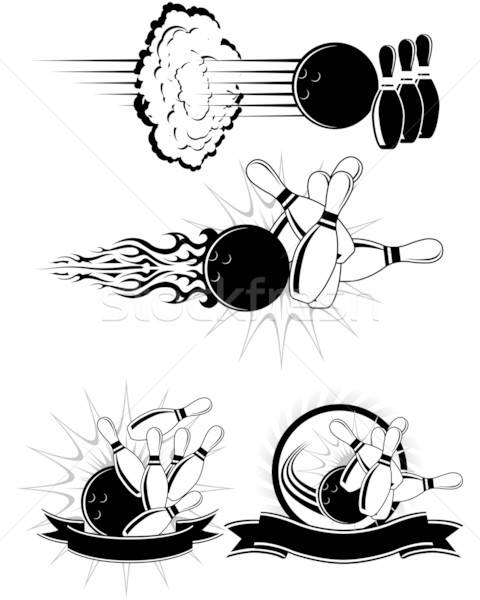 480x600 Bowling Strike Vector Illustration Winner