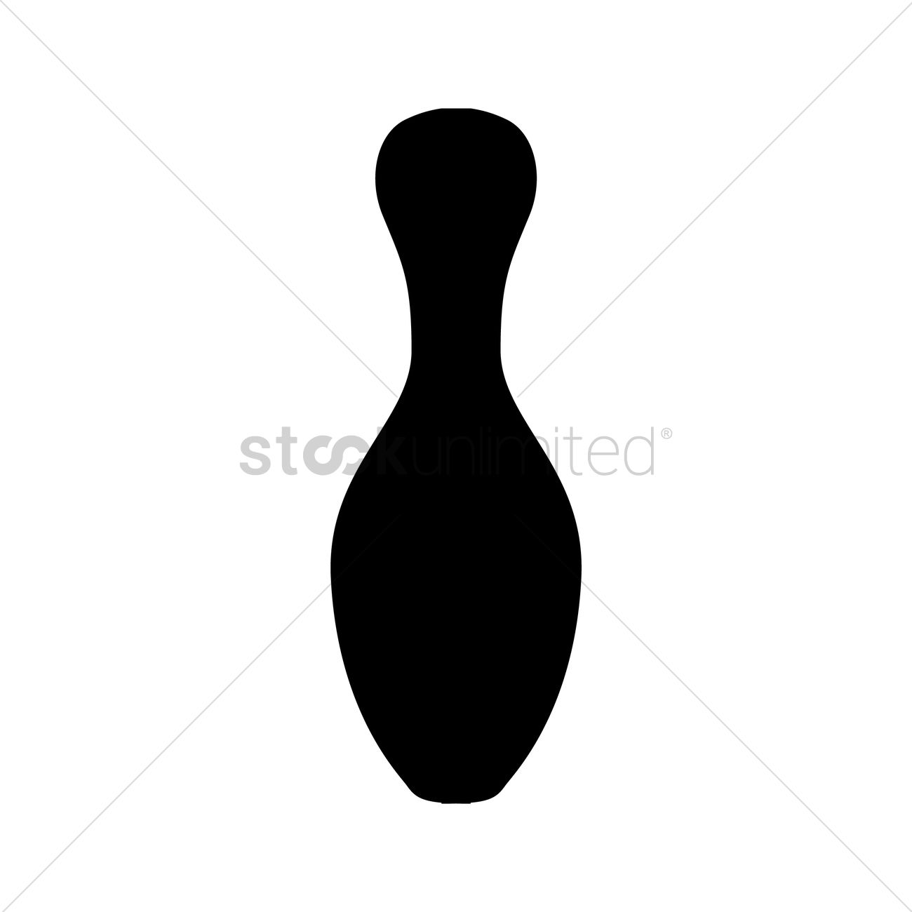 1300x1300 Bowling Pin Silhouette Vector Image