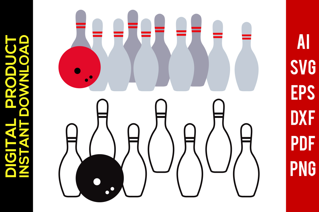 1080x719 Bowling Bowling Kegels Bowling Silhouette Vector