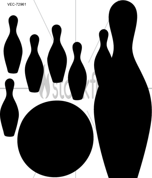 Bowling Silhouette Vector at Vectorified.com | Collection of Bowling ...