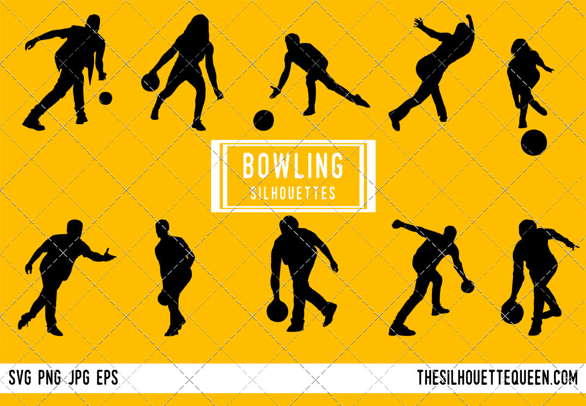 1188x822 Bowling Silhouette Vector