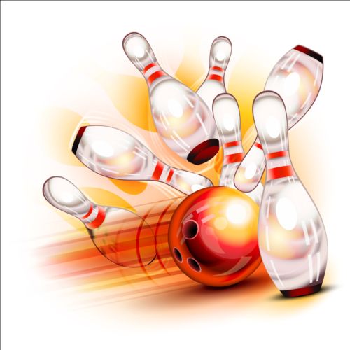 500x500 Creative Bowling Vector Background Free Download