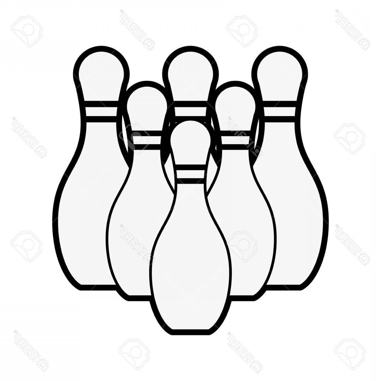 1560x1560 Photostock Vector Bowling Pins Icon Image Vector Illustration