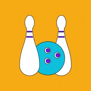 300x300 Bowling Vector Illustration Ball Game Strike Pin Sport Background