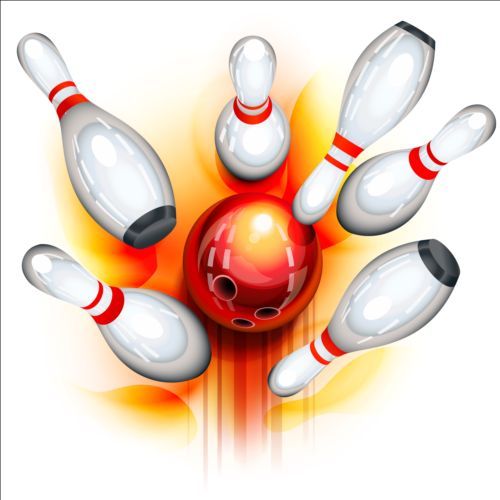 500x500 Creative Bowling Vector Background Idea For Man Cards Free